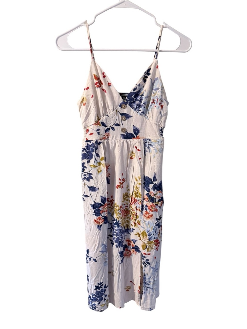 🙋🏻♀️One Clothing LA Floral V-Neck Spaghetti Strap Midi Dress